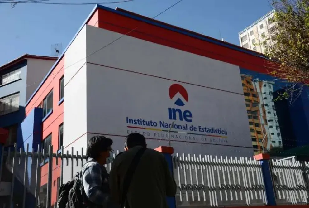 La fachada del INE, en la ciudad de La Paz. Foto: AMUN