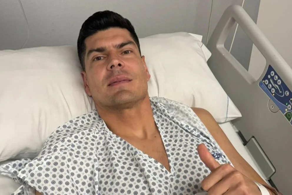 Lampe tras su cirugía en Santiago de Chile. Foto: Carlos Lampe.