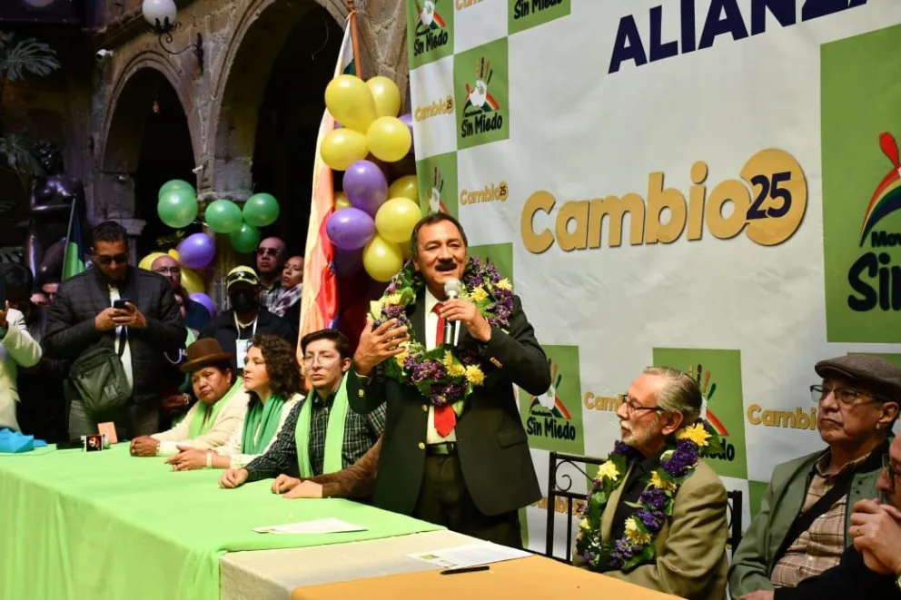 Cuéllar, durante su discurso, este jueves. Foto: APG 
