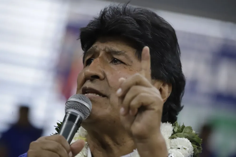 Evo Morales, durante una anterior concentración. Foto: APG 