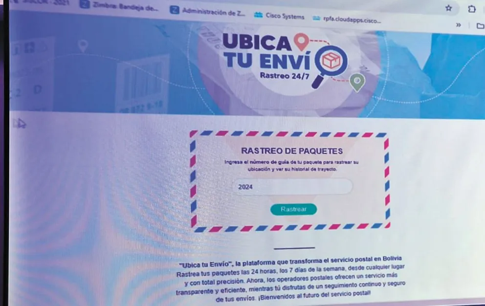 Vista de la página https://ubicatuenvio.att.gob.bo. Foto: Captura