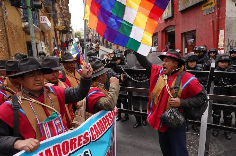 El 2 de septiembre, una facción de los Poncho Rojos se enfrentó a la Policía en la ciudad de La Paz. Foto: APG