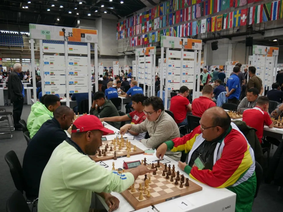 Zambrana (der.) encabeza el equipo nacional ante Etiopía. Foto: Fide América.