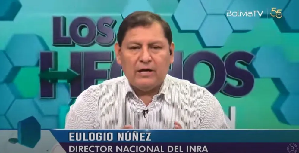 El director del INRA, Eulogio Nuñez, habla sobre el daño que provocan los incendios. Foto: ABI