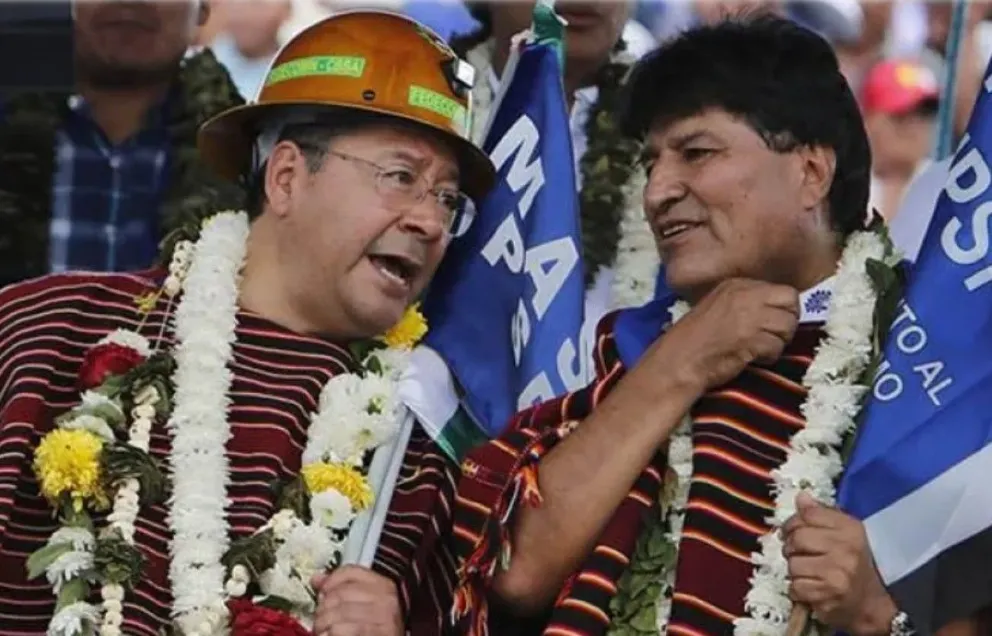 Arce y Morales, en un acto anterior, cuando no estaban divididos. Foto: APG