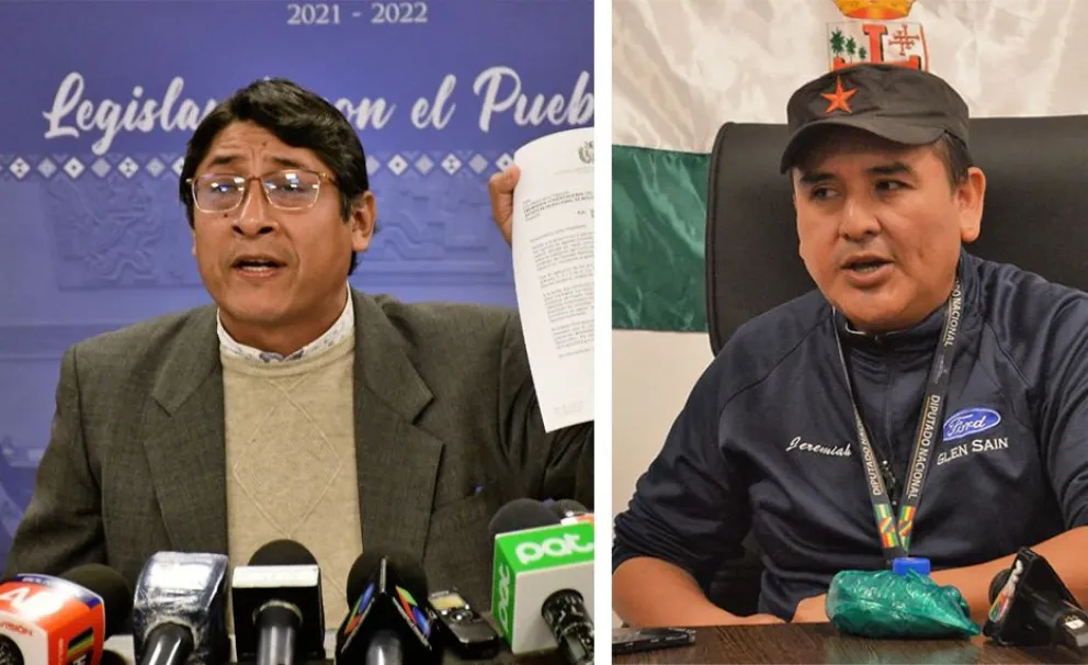 Los diputados del MAS, Patricio Mendoza y Daniel Rojas, fueron denunciados por allanamiento. Foto: Cámara de Diputados