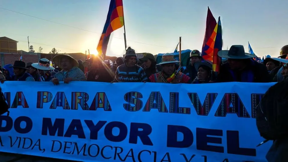 La caminata este miércoles, al parir de Panduro. Foto: Facebook de Evo Morales