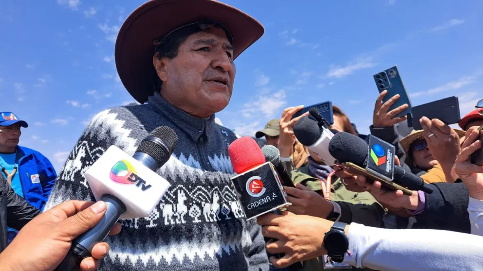 Morales durante las declaraciones de hoy. Foto: DTV