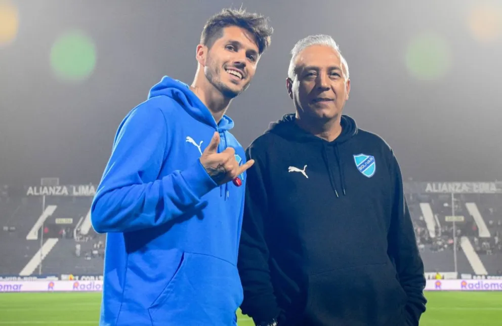 Rodríguez junto a Vladimir Soria, el argentino aún será ausencia celeste. Foto: CB