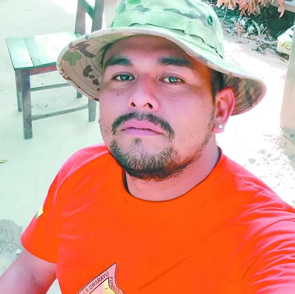 Selfie que se sacó Óscar Aguilar en un momento de descanso en sus labores. Foto: Cortesía Oscar Aguilar Urapiña