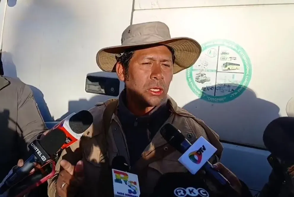 Humberto Claros hoy en Patacamaya. Foto: Captura de video