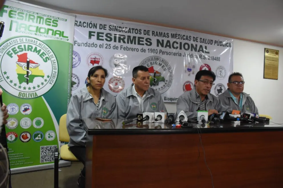 Daniel Cazas, de la FESIRMES, en la conferencia de este viernes.  Foto: APG