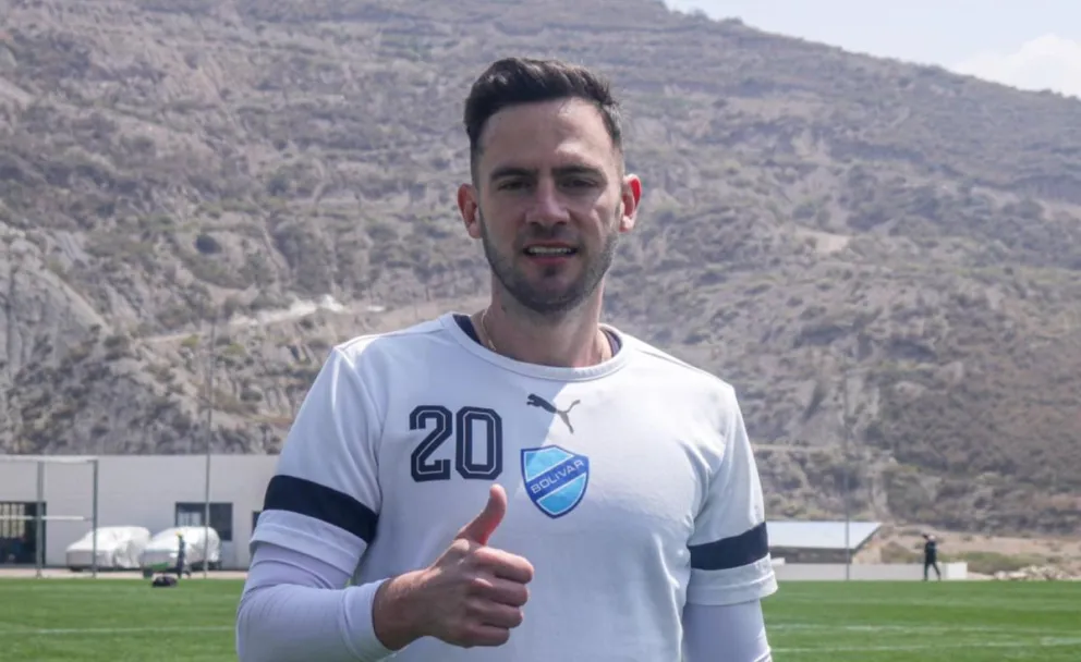 Saucedo tras un entrenamiento en Ananta. Foto: Club Bolívar.