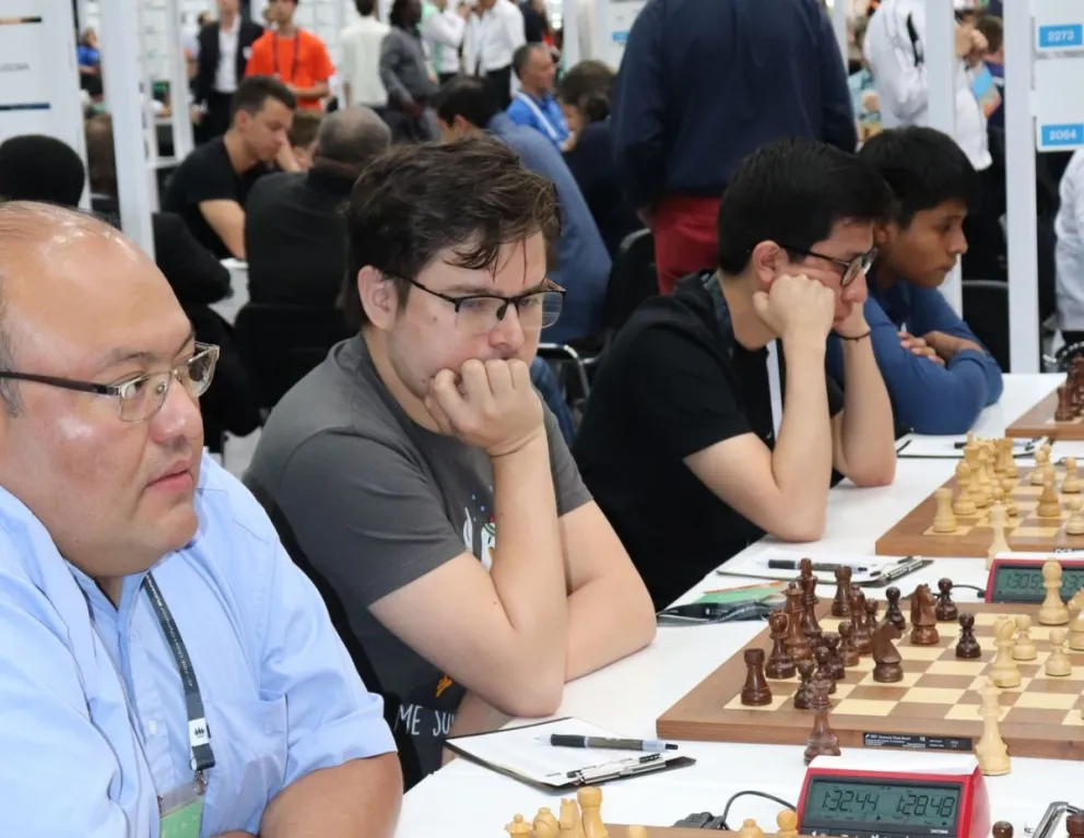 El equipo masculino en plena competencia. Foto: Fide América,
