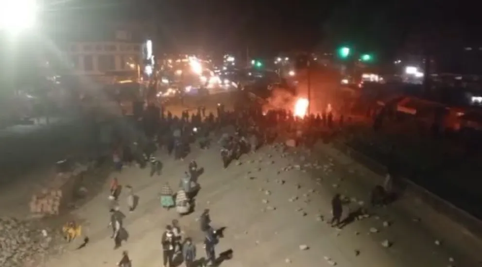 Así se encontraba Ventilla la noche de este domingo. Foto: Captura de X