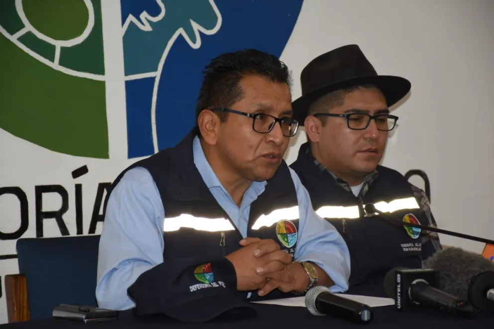 El defensor del Pueblo, Pedro Callisaya, este lunes. Foto: APG