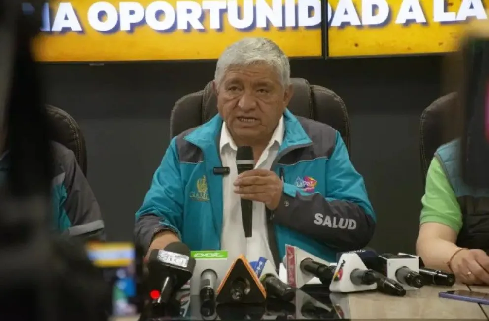 Arias durante la conferencia de prensa este lunes. Foto: AMUN