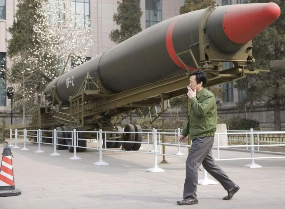 Un misil exhibido en el Museo Militar de Pekín. Foto: EFE