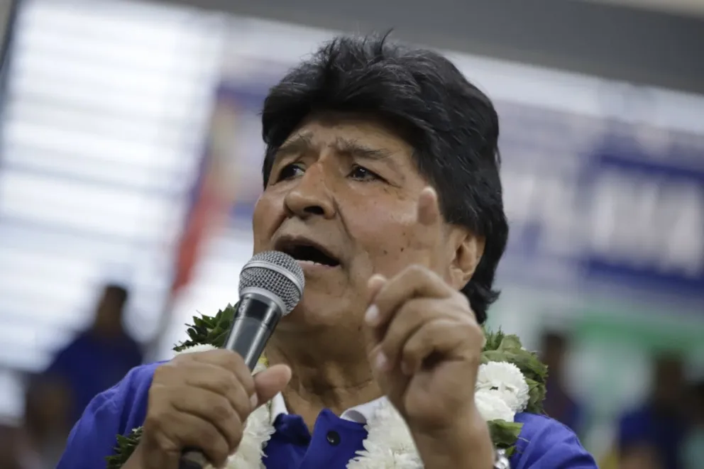 El expresidente Evo Morales en una concentración anterior del MAS. Foto: Archivo