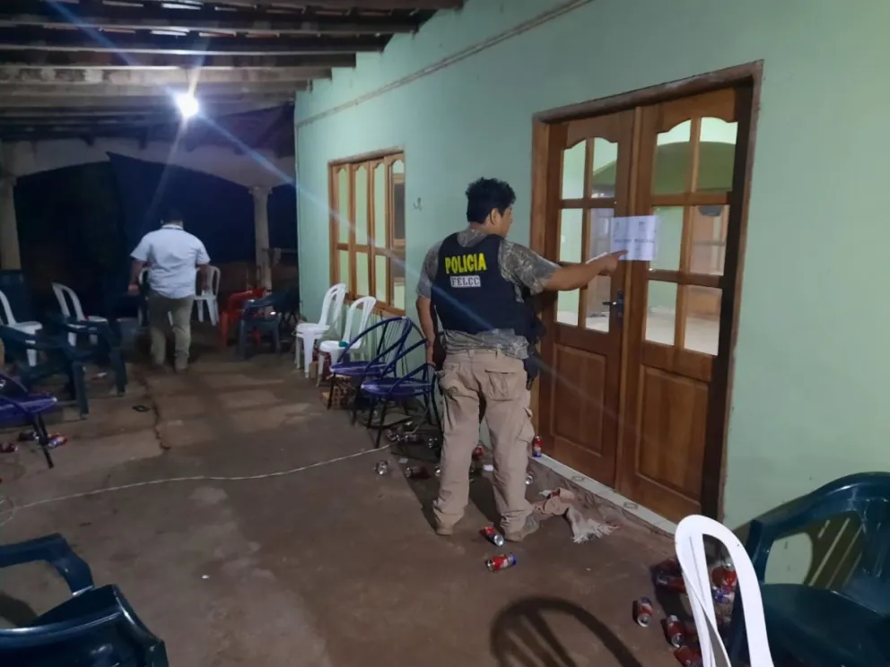 El sitio donde se perpetró el ataque en San Matías. Foto: Policía Boliviana