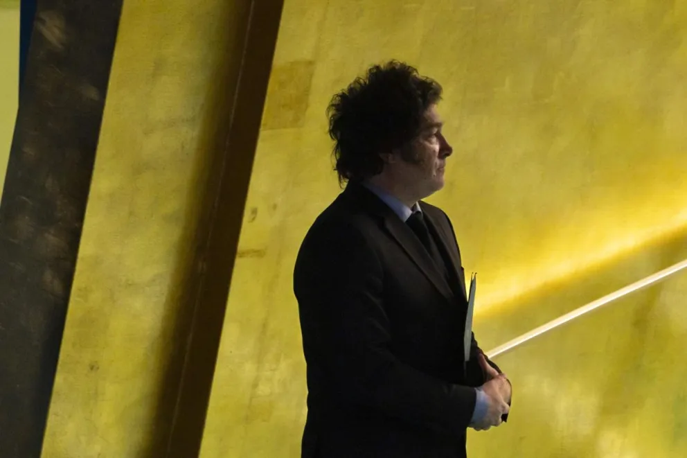 Javier Milei, durante su paso por la Asamblea General de las Naciones Unidas. Foto: EFE