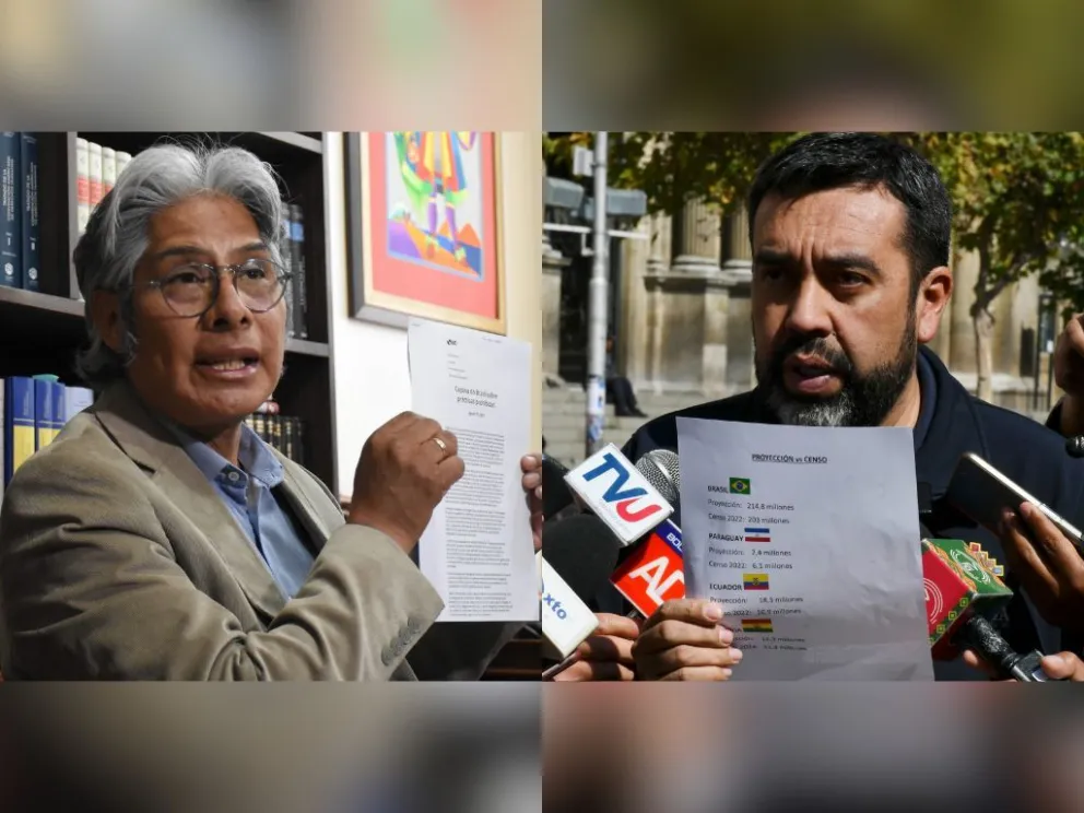 Wilfredo Chávez y el viceministro Álvaro Ruiz en imágenes de archivo. Fotos: APG