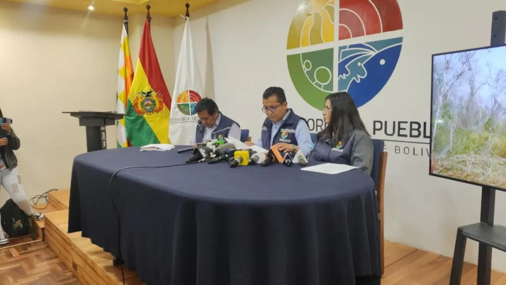 El Defensor del pueblo en rueda de prensa, este jueves. Foto: Defensoría 