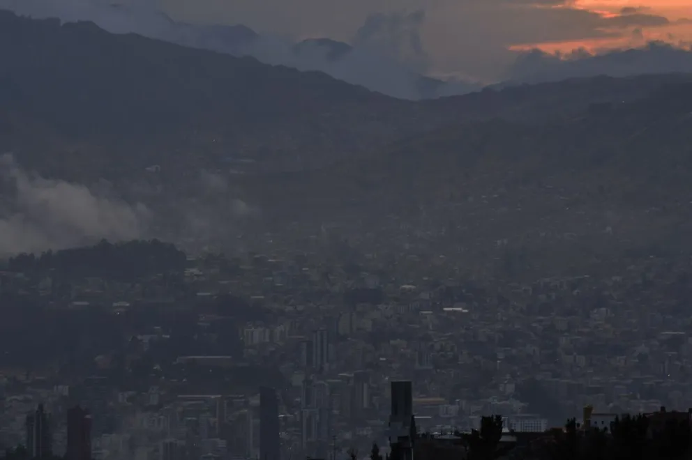 Una imagen del cielo de La Paz el pasad 15 de septiembre. Foto: APG