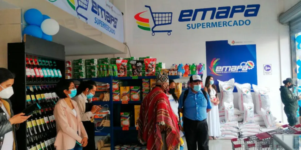 Una tienda de Emapa en La Paz. Foto: Ahora el Pueblo