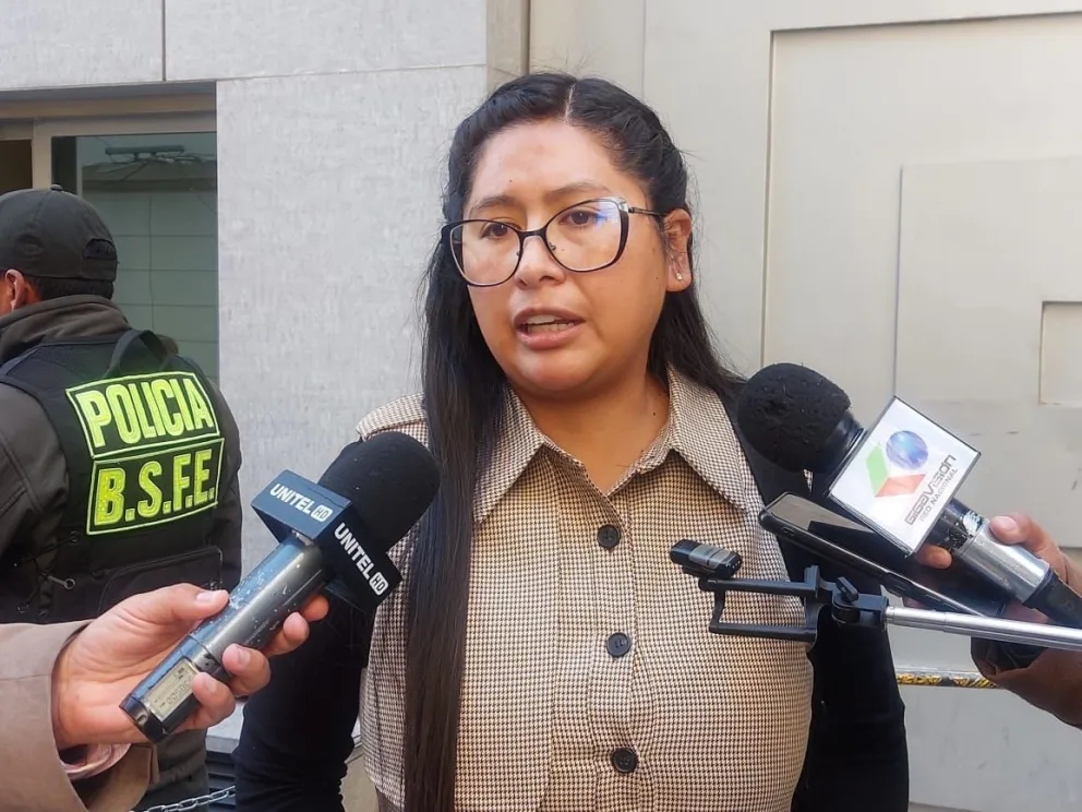 La alcaldesa de El Alto, Eva Copa, durante un anterior contacto con la prensa. Foto: DTV