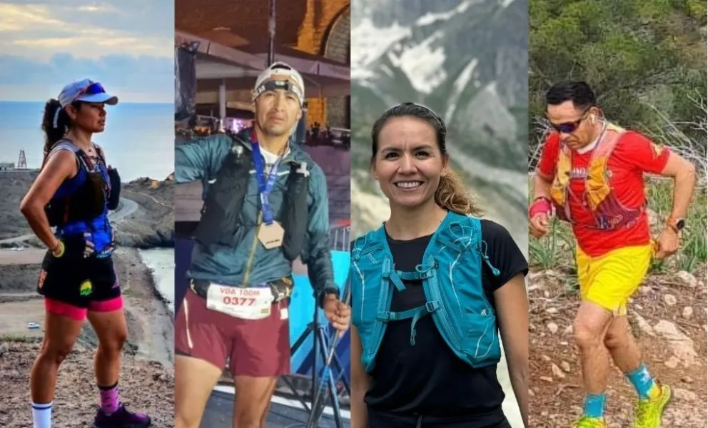 Cuatro de los siete bolivianos que participarán en el Mundial. Foto: Skyrunning Bolivia.