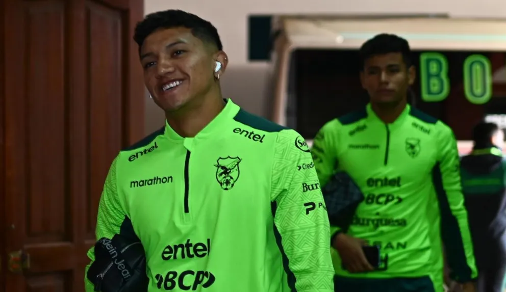 Chávez con el uniforme de la selección previo a un entrenamiento. Foto: FBF.