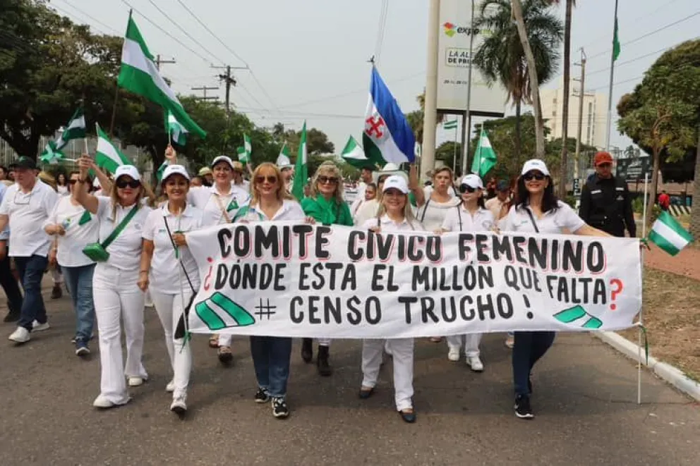 Imagen de la marcha de este domingo en Santa Cruz Foto: Comité Pro Santa Cruz