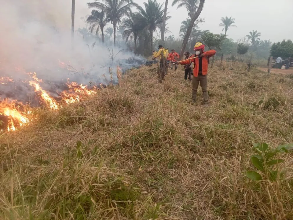 Un incendio en Concepción, Santa Cruz. Foto: Gobernación de Santa Cruz