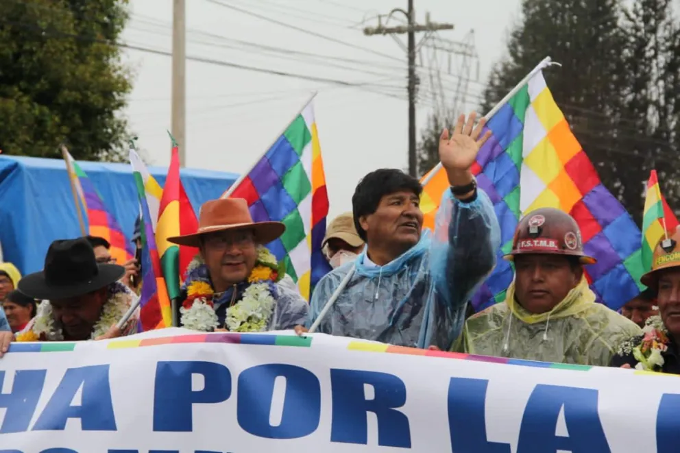Morales convocó a una gran marcha nacional para el 17 de septiembre. La misma partirá desde Caracollo, tal como la Marcha por la Patria de 2021. Foto: RKC