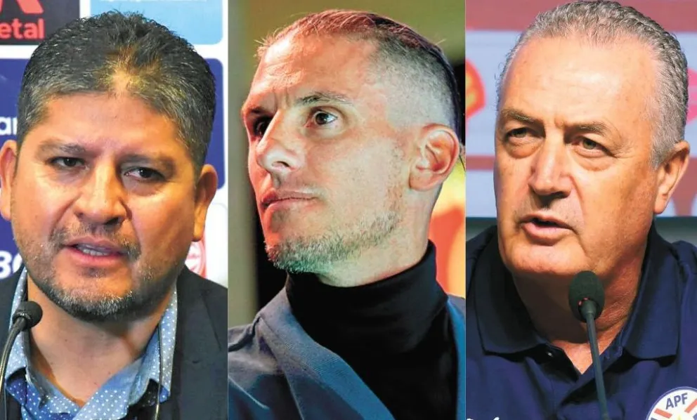 Villegas (izq.), Beccacece y Alfaro fueron designados como nuevos seleccionadores.