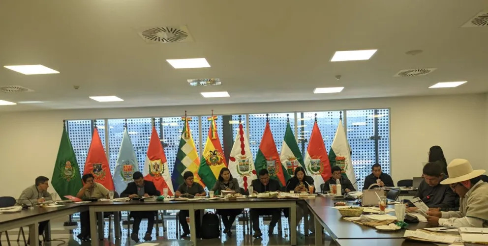 Los legisladores que integran la Comisión de Justicia Plural. Foto: ABI