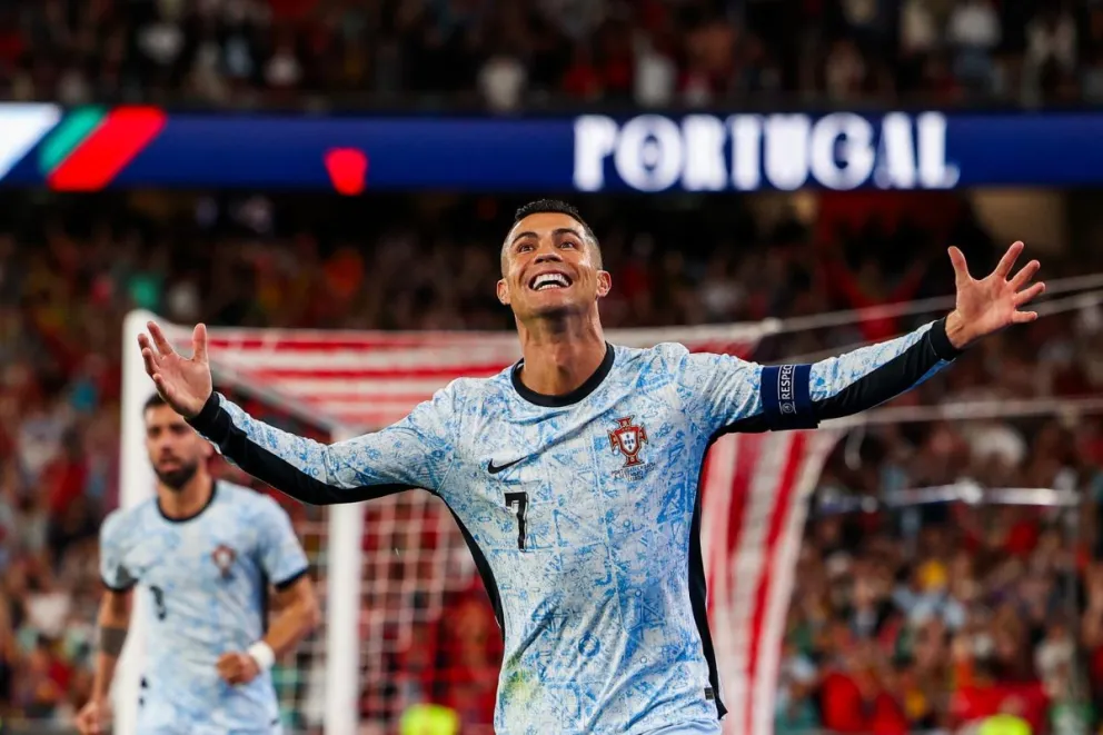 Ronaldo celebra el gol que le convirtió a Croacia. Foto: EFE.