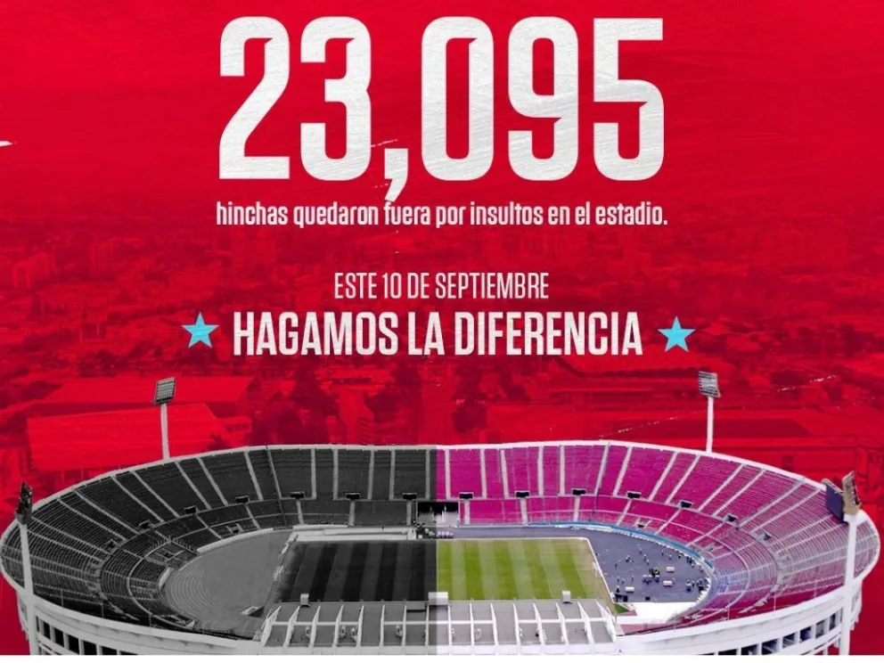 El afiche en el que se pide no tener actos de racismo en el juego del martes. Arte:ANFP