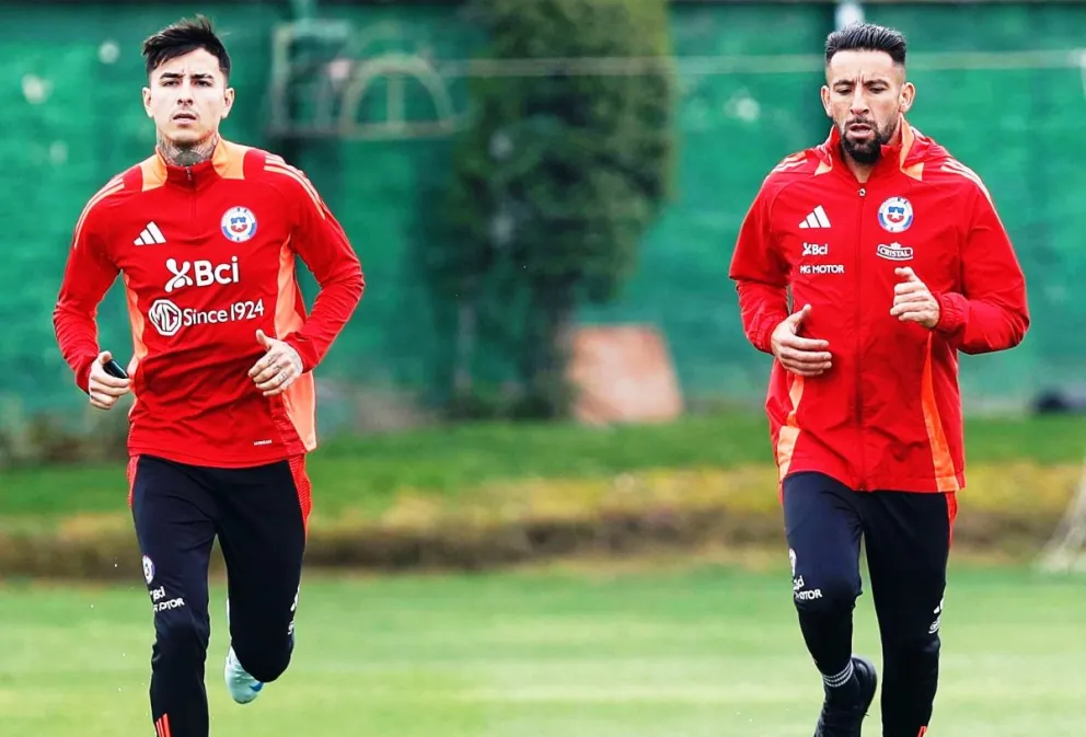 Los chilenos practicaron esta mañana en su centro de entrenamiento. Foto: ANFP