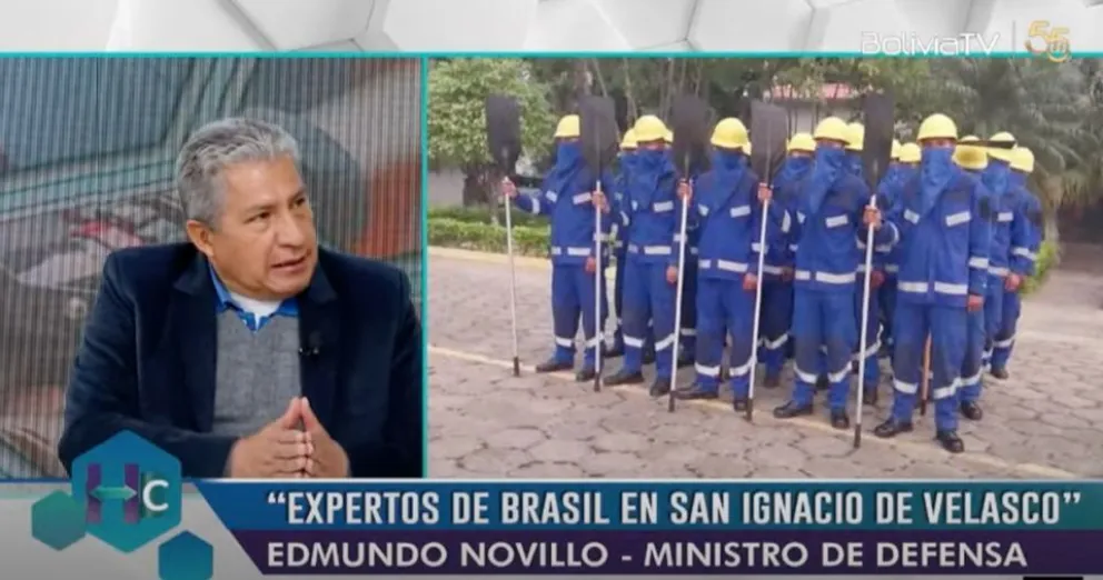 Ministro de Defensa, Edmundo Novillo.  Foto: Bolivia TV