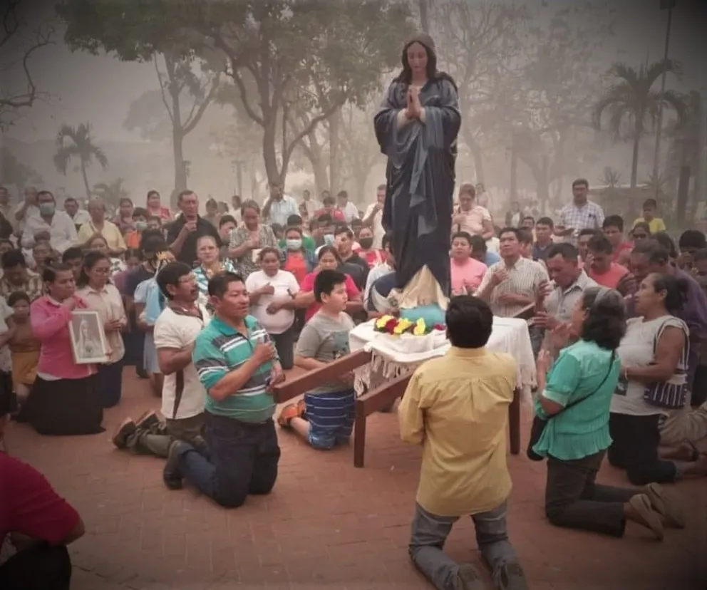 Pobladres de Ascención de Guarayos ruegan por lluvias.  Foto: Captura.