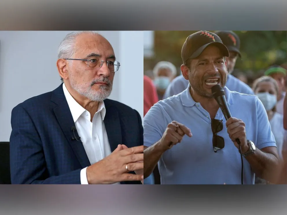 Carlos Mesa y Fernando Camacho en imágenes de archivo. Foto: Composición Visión 360