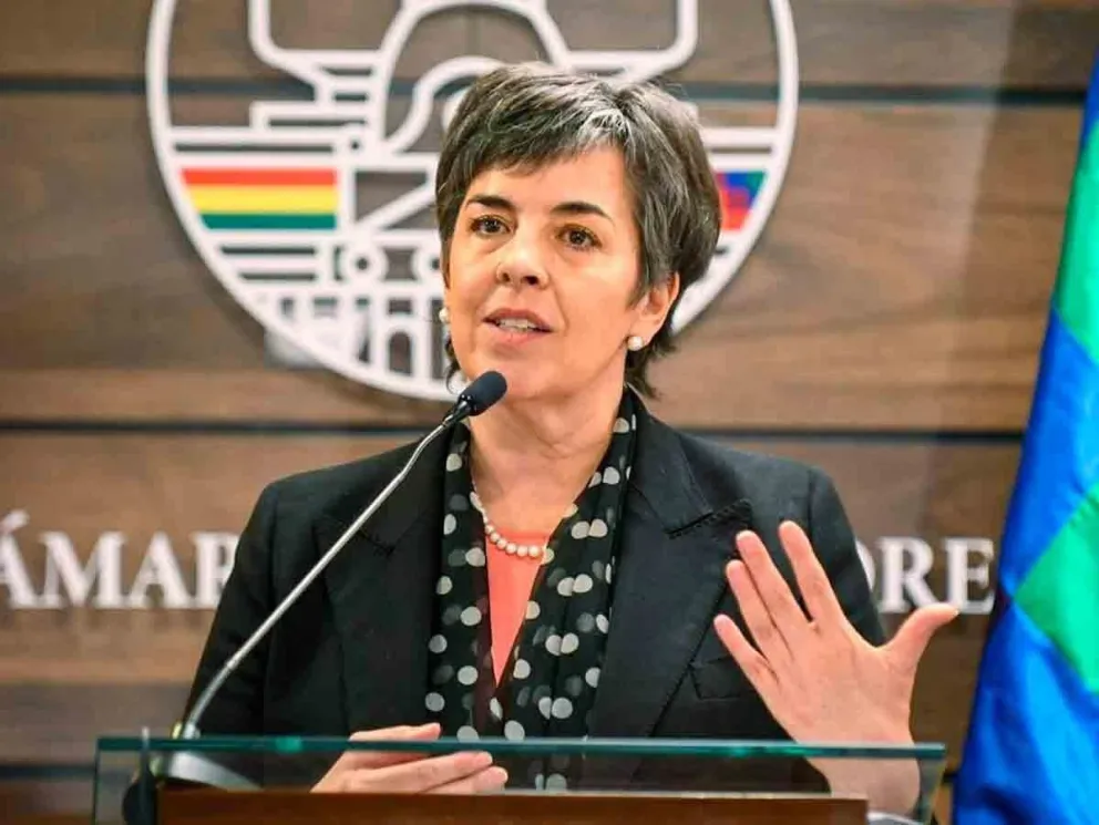 La senadora opositora, durante una rueda de prensa. Foto: Prensa Cecilia Requena