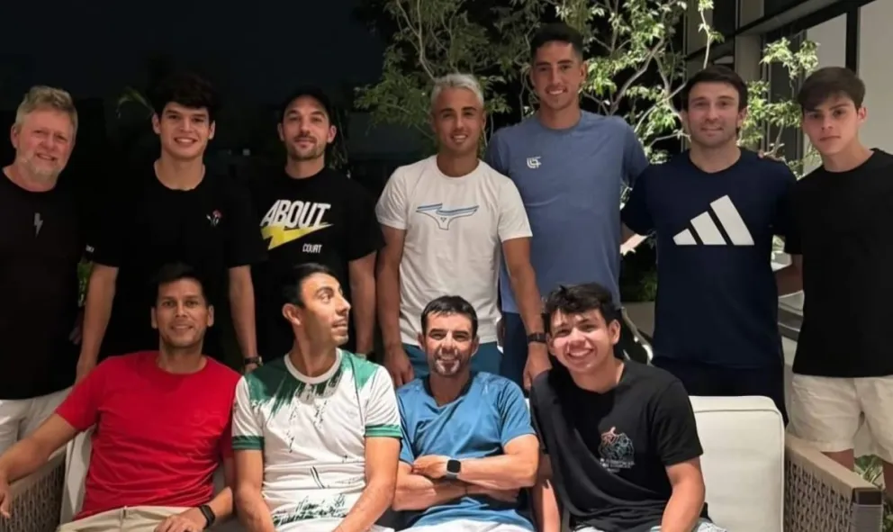 La selección nacional se encuentra completa desde el domingo. Foto: Federación Boliviana de Tenis.