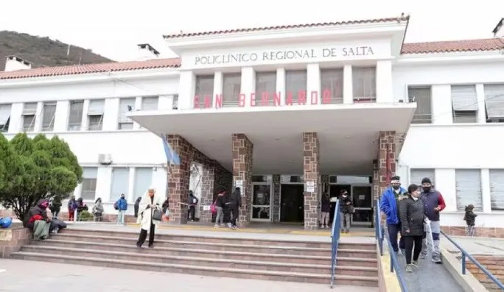 Fachada del Hospital San Bernardo, en Salta Capital. Foto: Gobierno de Salta