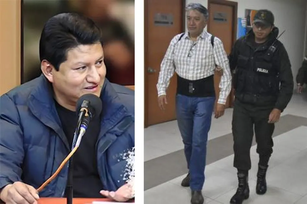 El consultor en temas de agua y saneamiento, José María Hérbas y el exminterventor de Epsas S.A. Humberto Claure. Foto: Facebook.