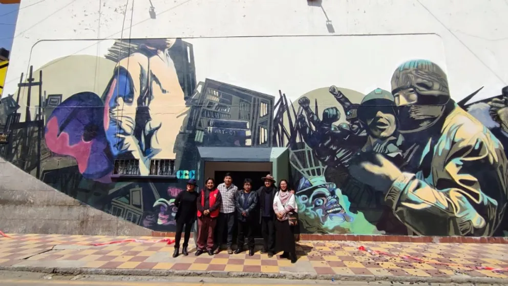 La presentación del mural "Memorias en EMDA". Foto: CRC