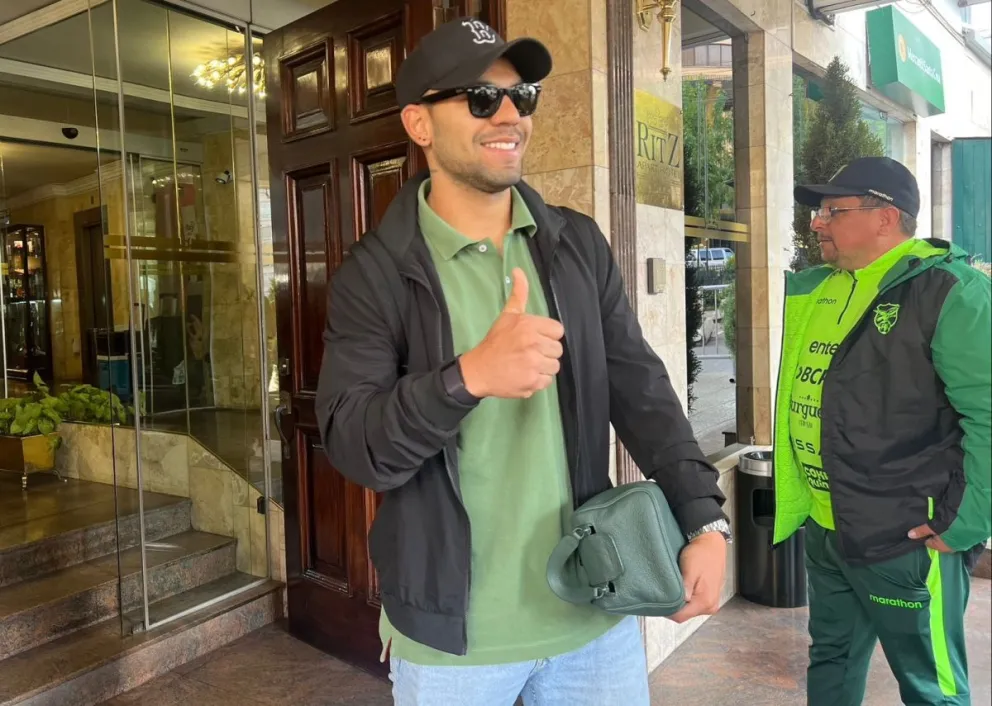 Carmelo Algarañaz llegó esta mañana y se fue a entrenar a la zona de Achumani. Foto: Sports 360