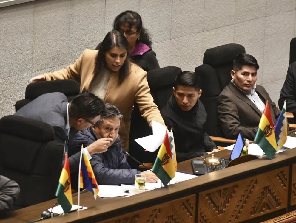 La senadora Andrea Barrientos durante el proceso se selección de candidatos. Foto: APG